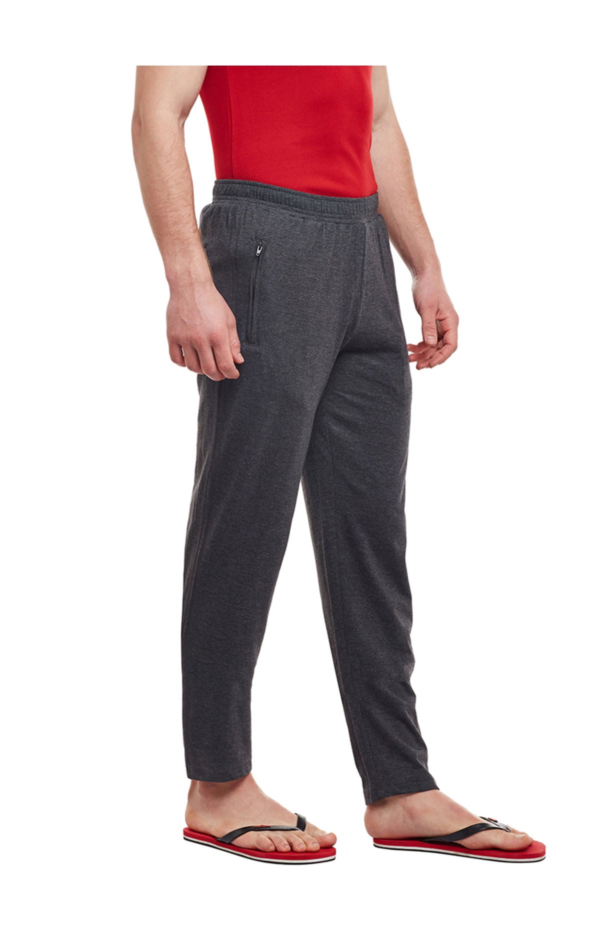 Bodyactive Track Pant with Zipper pocket-L7-DGRML