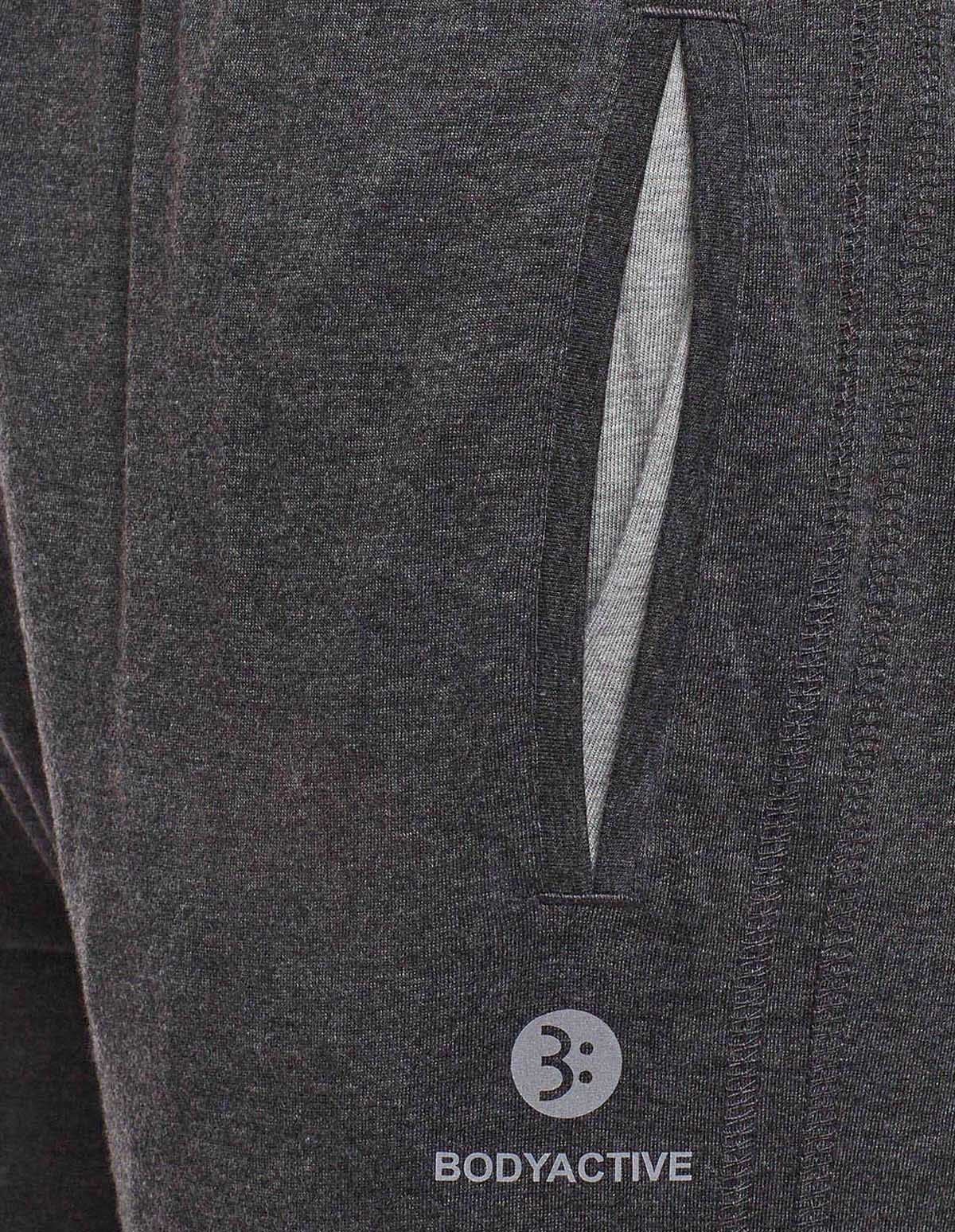 Bodyactive Track Pant with Zipper pocket-L7-DGRML