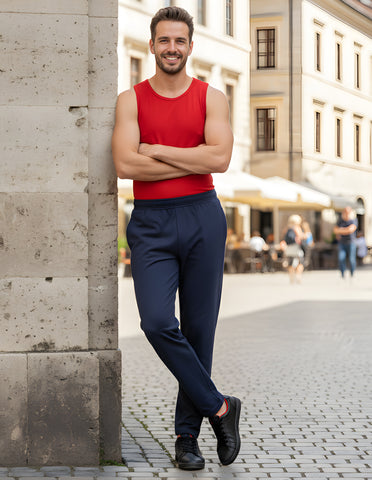 Bodyactive Track Pant with Zipper pocket-L7-NAVY