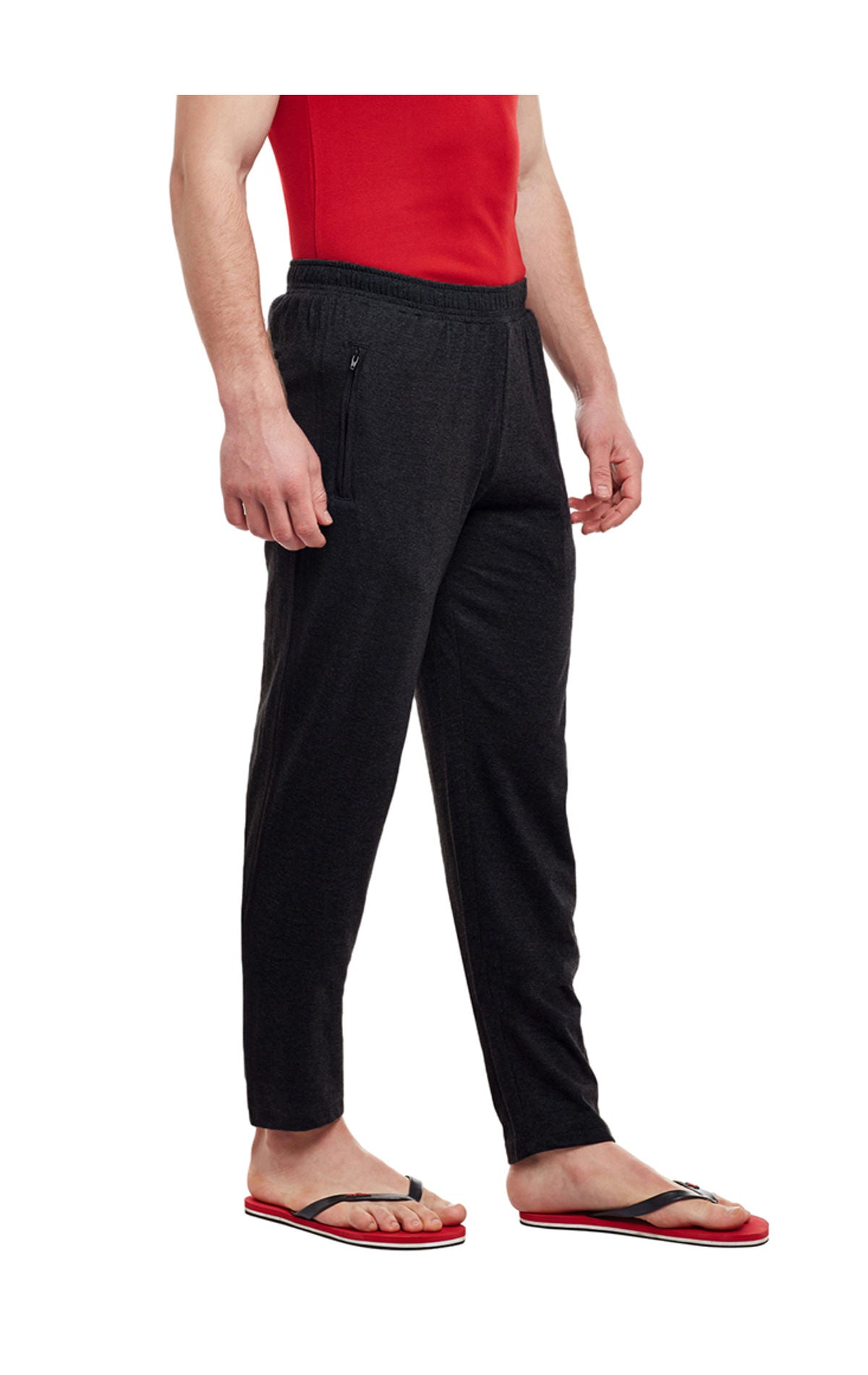 Bodyactive Track Pant with Zipper pocket-L7-BLK