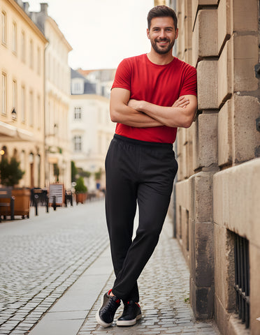 Bodyactive Track Pant with Zipper pocket-L7-BLK