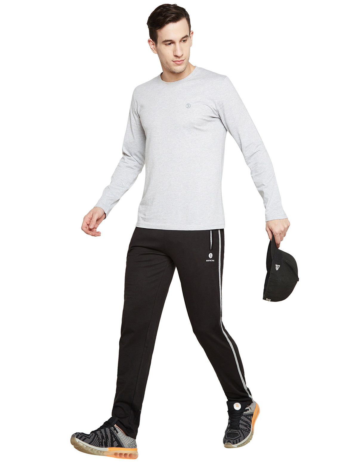 Bodyactive Track Pant with Zipper pocket-L8-BK