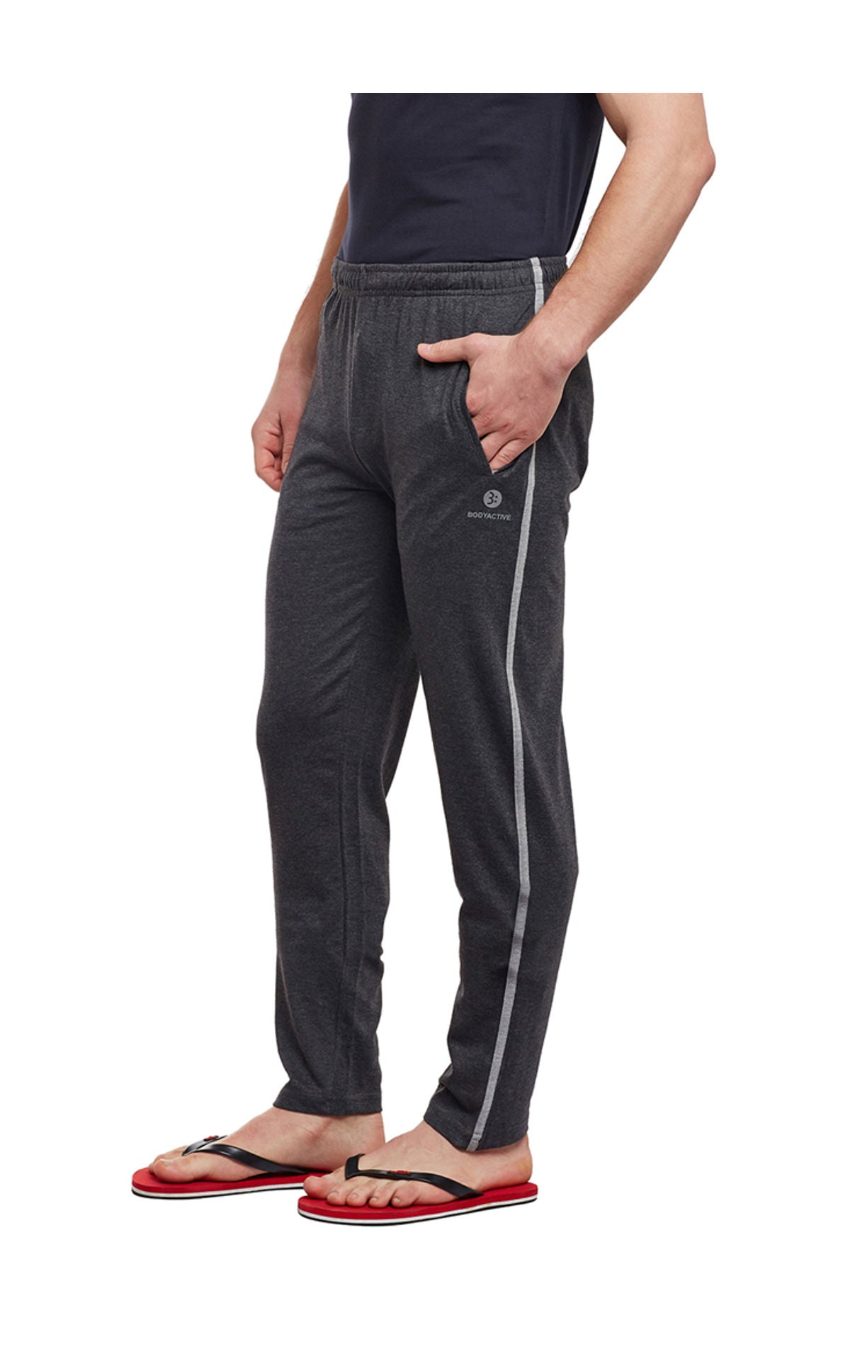 Bodyactive Track Pant with Zipper pocket-L8-DGRML