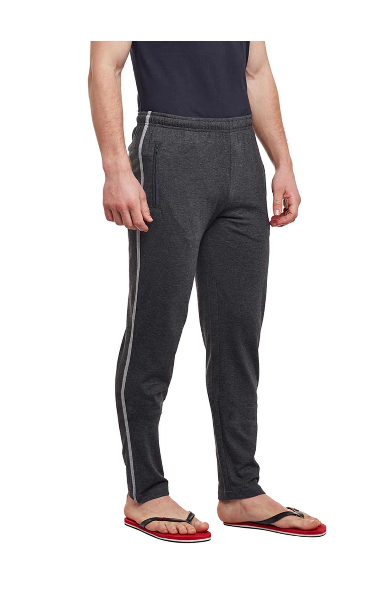 Bodyactive Track Pant with Zipper pocket-L8-DGRML