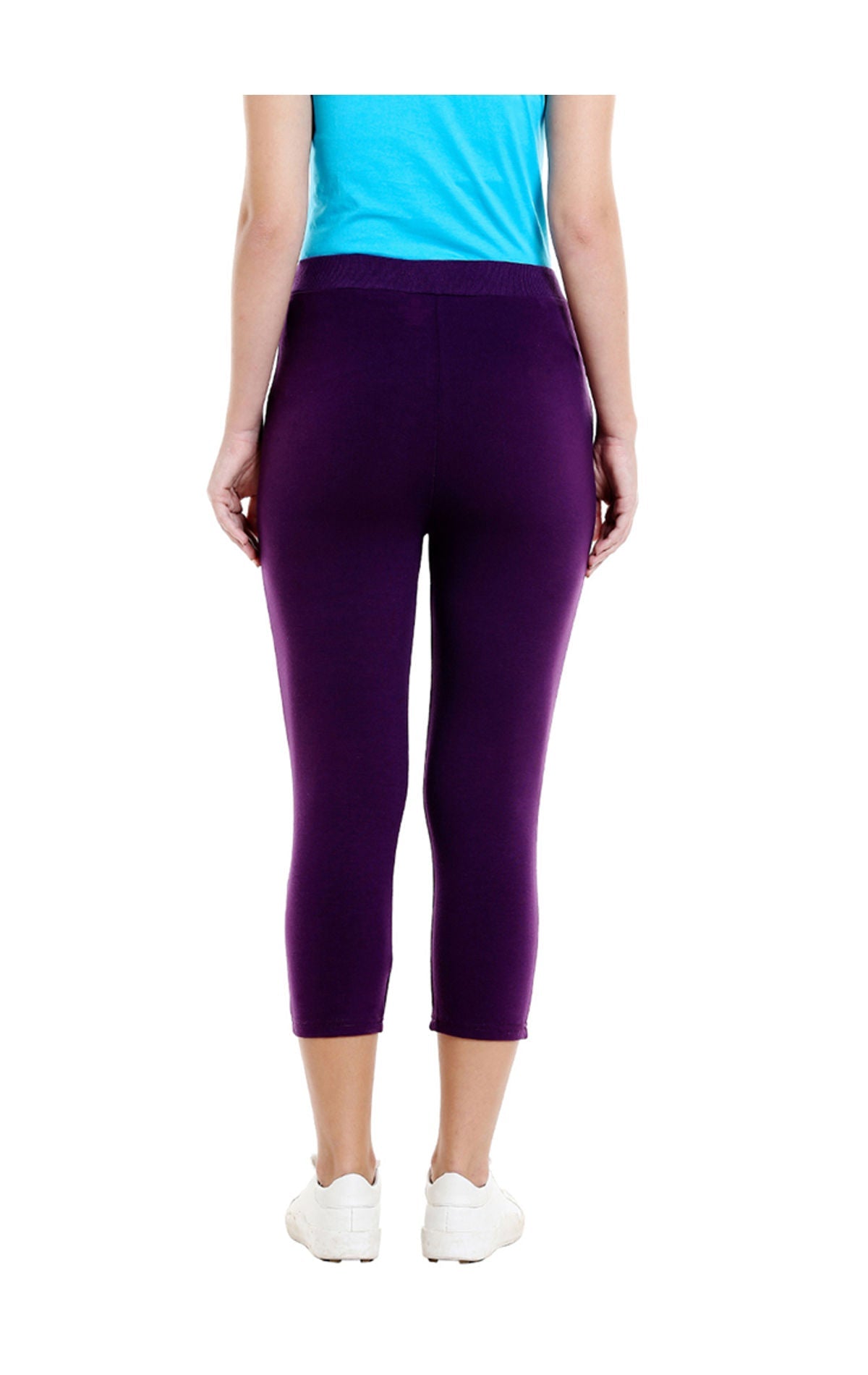 Bodyactive Women Dark Purple Capris-LC1-DPU