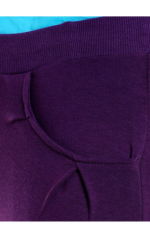 Bodyactive Women Dark Purple Capris-LC1-DPU