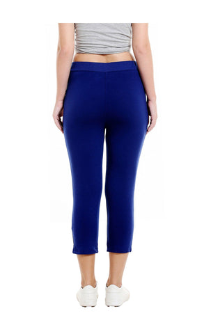 Bodyactive Women Royal Blue Capris-LC1-RBL