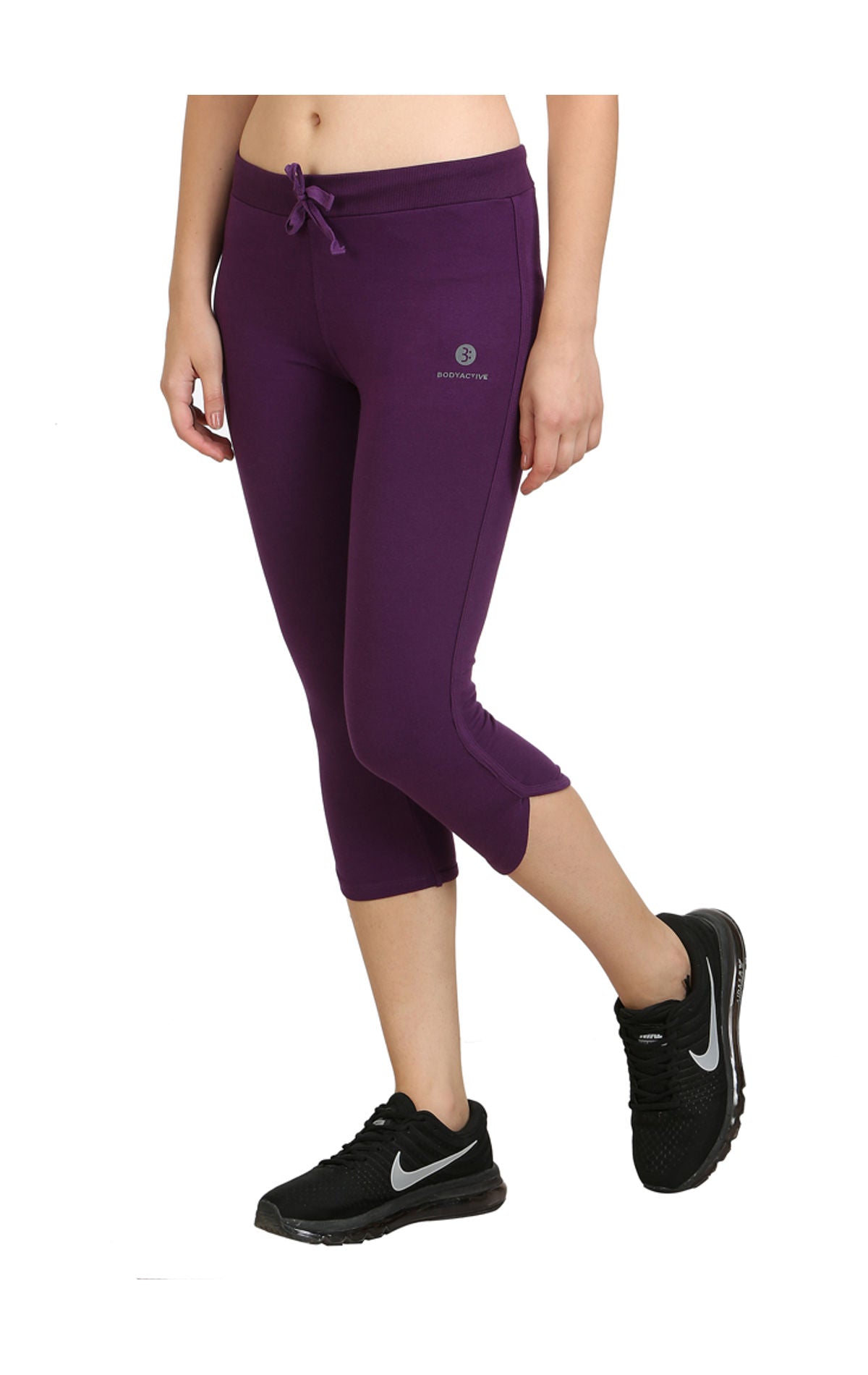 Bodyactive Women Dark Purple Capris-LC2-DPU