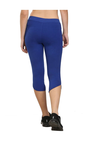 Bodyactive Women Royal Blue Capris-LC2-RBL