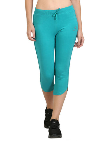 Bodyactive Women Turquoise Capris-LC2-TURQ