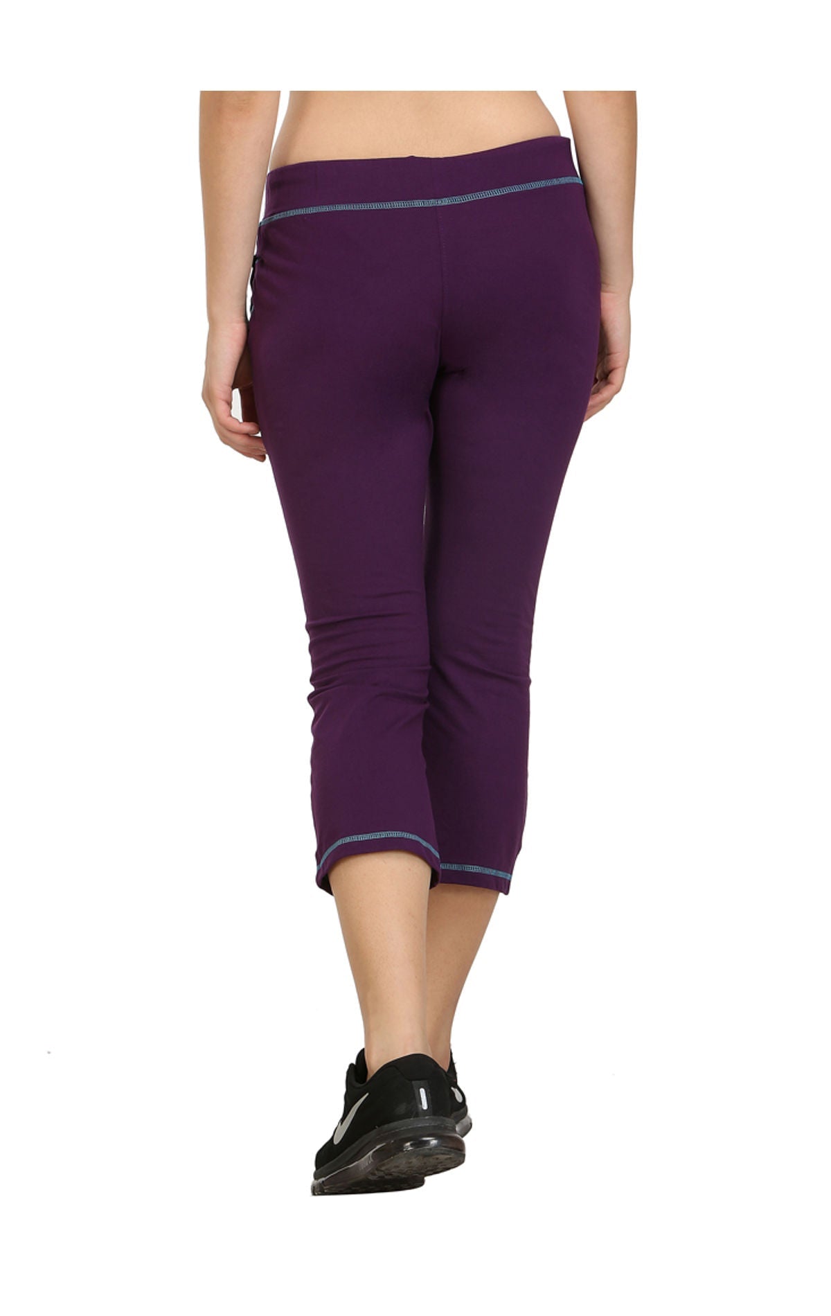 Bodyactive Women Dark Purple Capris-LC3-DPU