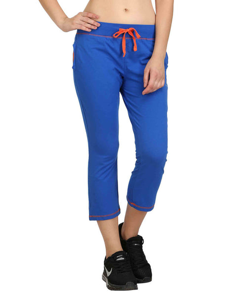 Bodyactive Women Royal Blue Capris-LC3-RBL