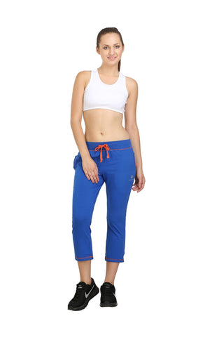 Bodyactive Women Royal Blue Capris-LC3-RBL