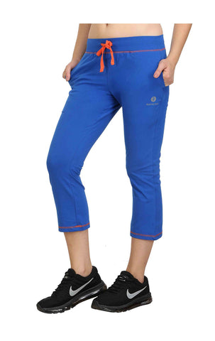 Bodyactive Women Royal Blue Capris-LC3-RBL