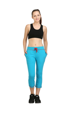 Bodyactive Women Turquoise Capris-LC3-TURQ