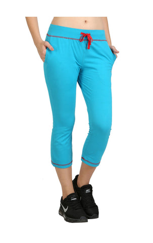 Bodyactive Women Turquoise Capris-LC3-TURQ