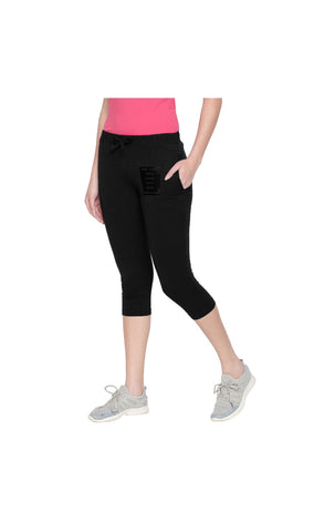 Bodyactive Women Capris-LC5-BLACK