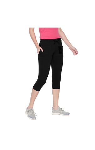 Bodyactive Women Capris-LC5-BLACK