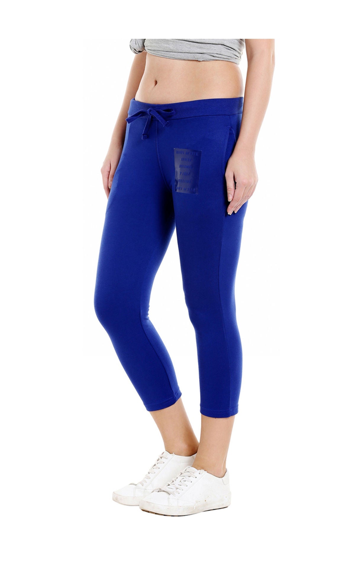 Bodyactive Women Royal Blue Capris-LC5-RBL