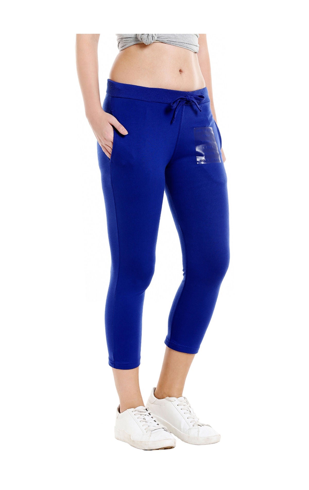 Bodyactive Women Royal Blue Capris-LC5-RBL