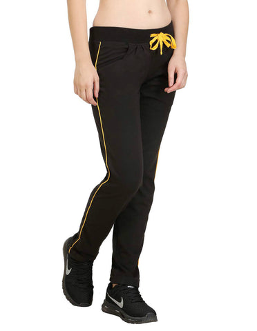 Bodyactive Women Black Trackpant-LL1-BLK