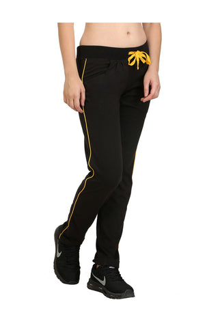 Bodyactive Women Black Trackpant-LL1-BLK