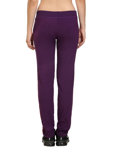 Bodyactive Women Dark Purple Trackpant-LL1-DPU