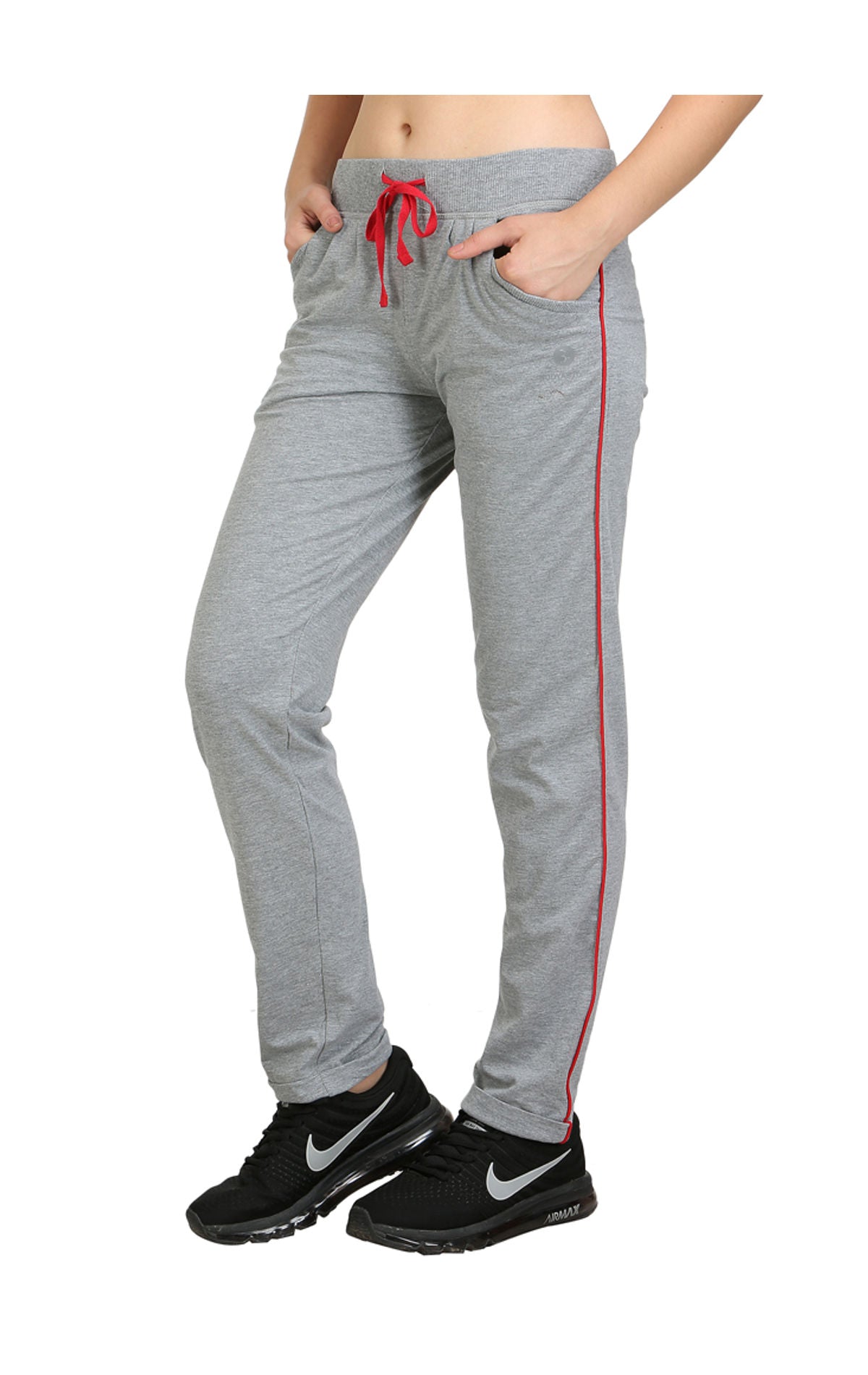 Bodyactive Women Grey Melange Trackpant-LL1-GRML