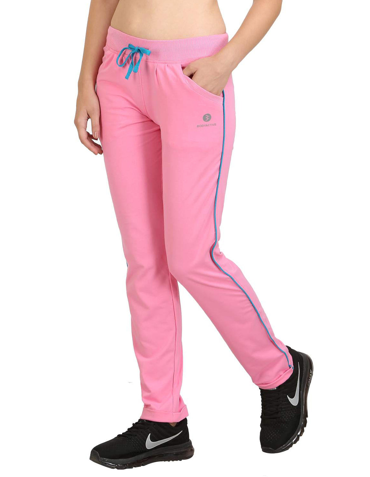 Bodyactive Women Light Pink Trackpant-LL1-LPI