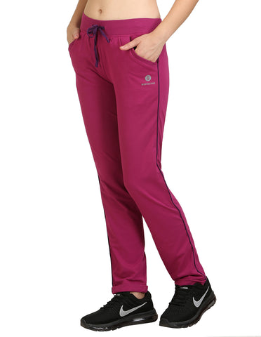 Bodyactive Women Wine Trackpant-LL1-WIN