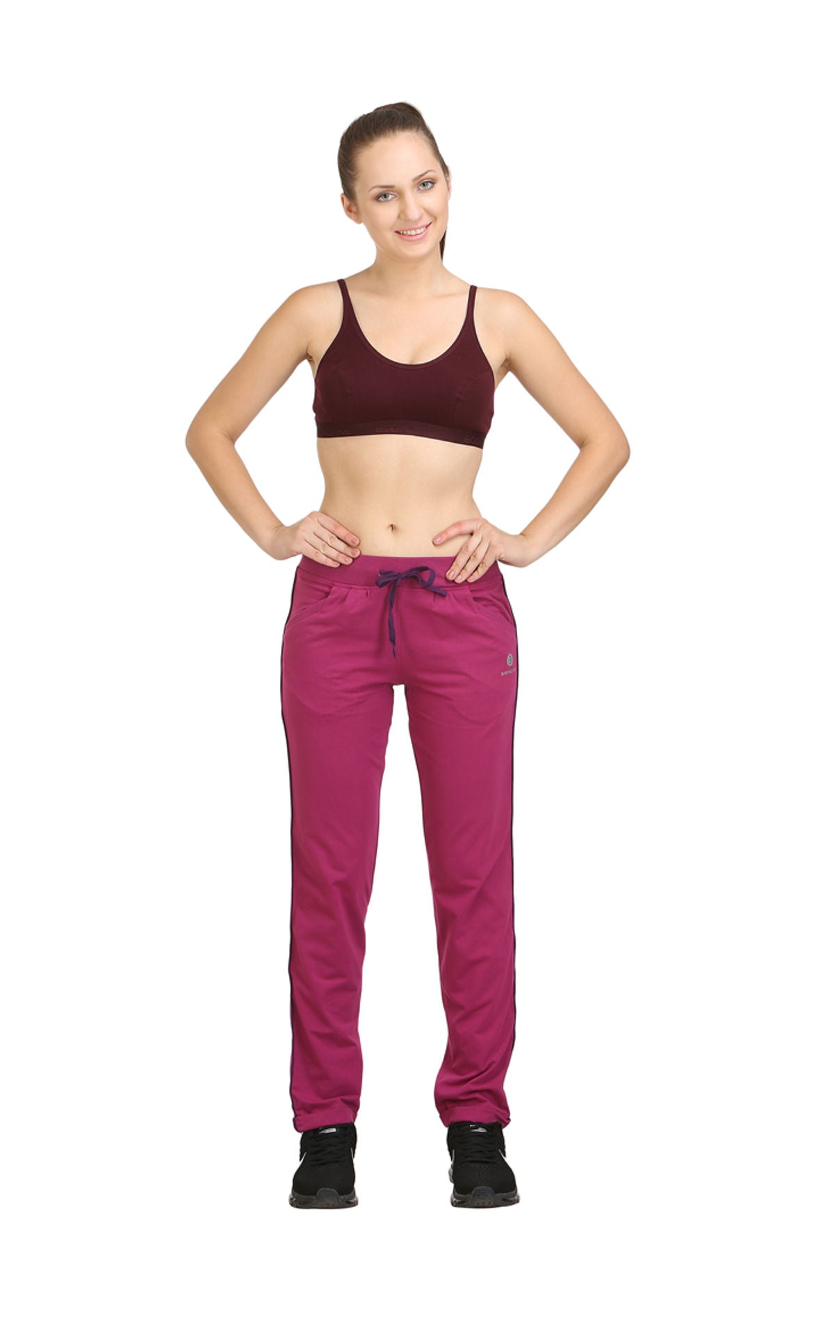 Bodyactive Women Wine Trackpant-LL1-WIN