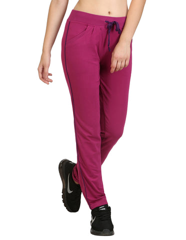 Bodyactive Women Wine Trackpant-LL1-WIN