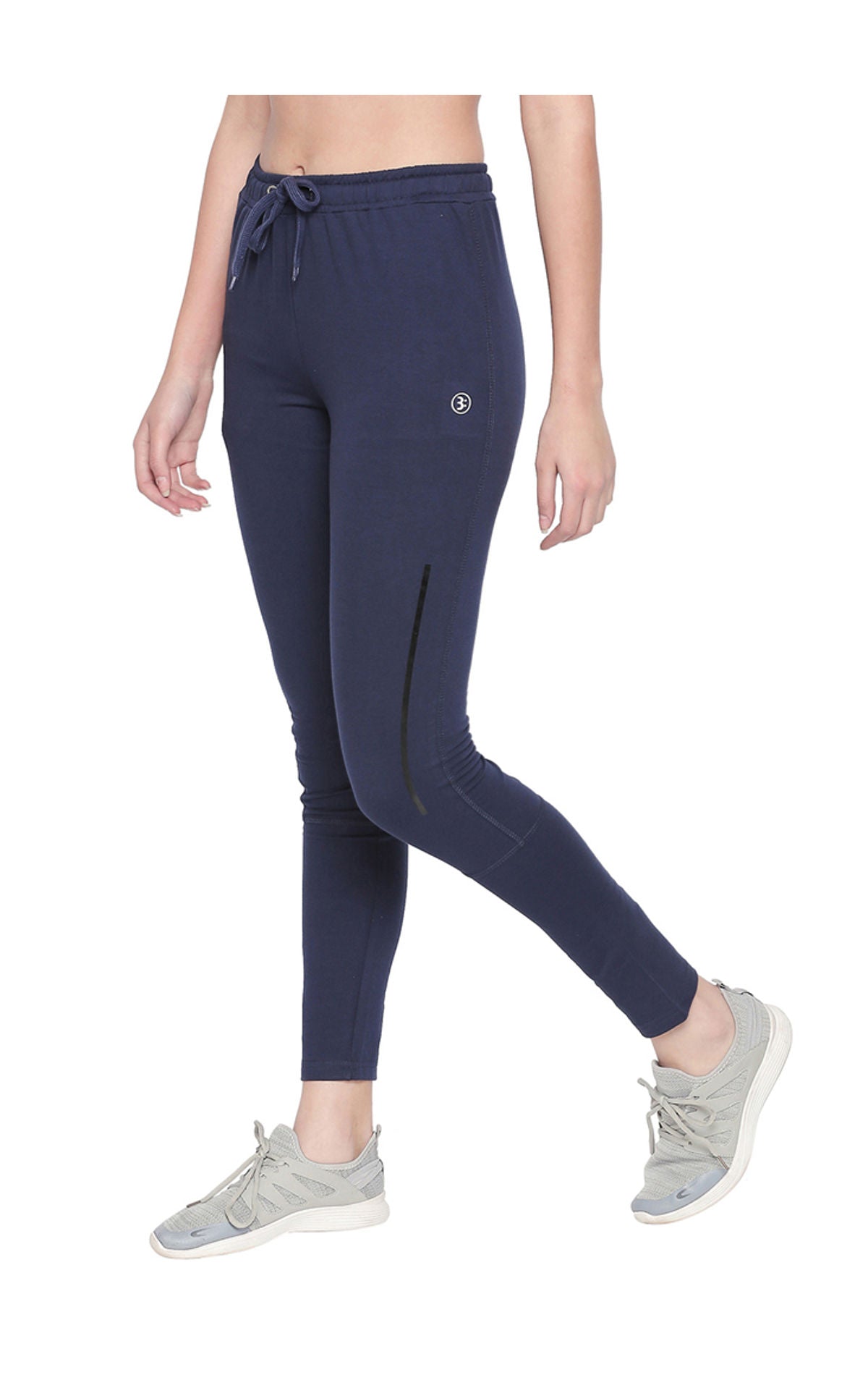 Bodyactive Women Zipper Trackpant-LL11-NAVY