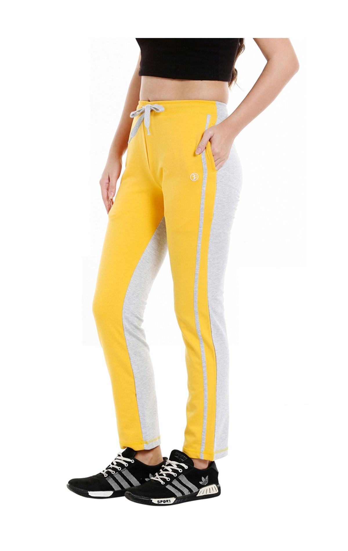 Bodyactive Women Fashion Trackpant in Yellow Colour-LL12-YEL