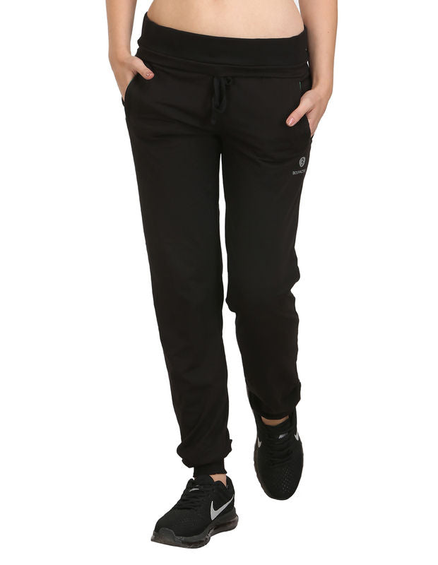 Bodyactive Women Black Trackpant-LL2-BLK