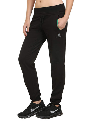 Bodyactive Women Black Trackpant-LL2-BLK