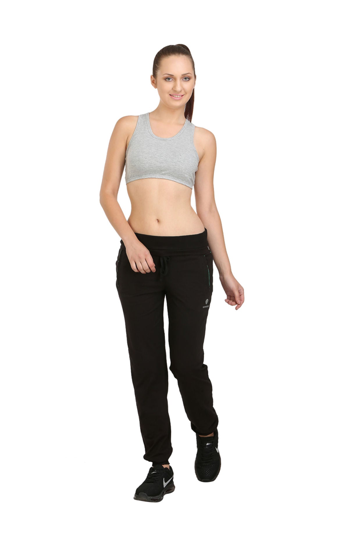 Bodyactive Women Black Trackpant-LL2-BLK