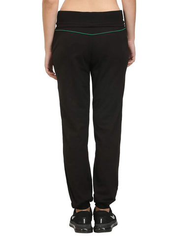 Bodyactive Women Black Trackpant-LL2-BLK
