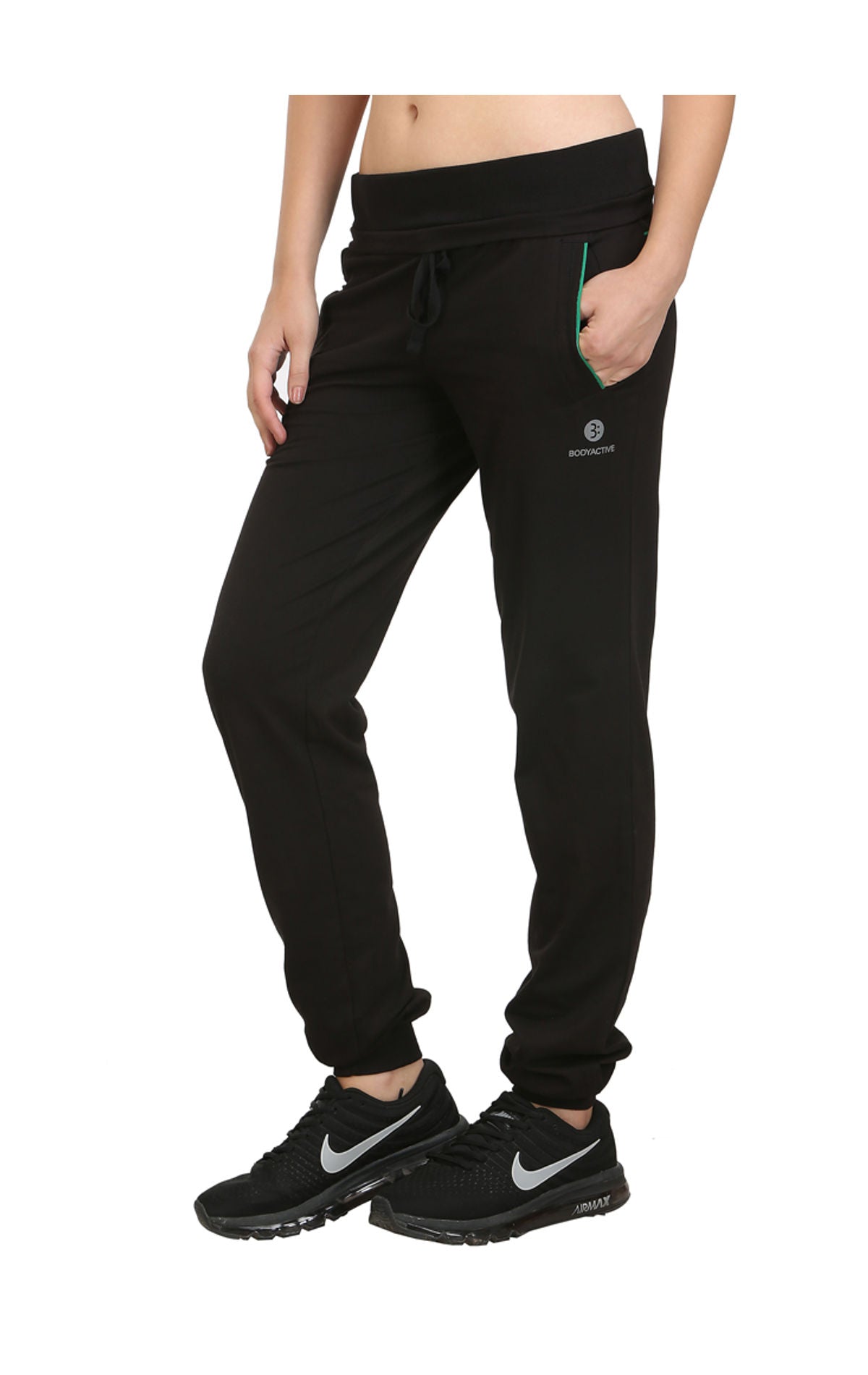 Bodyactive Women Black Trackpant-LL2-BLK