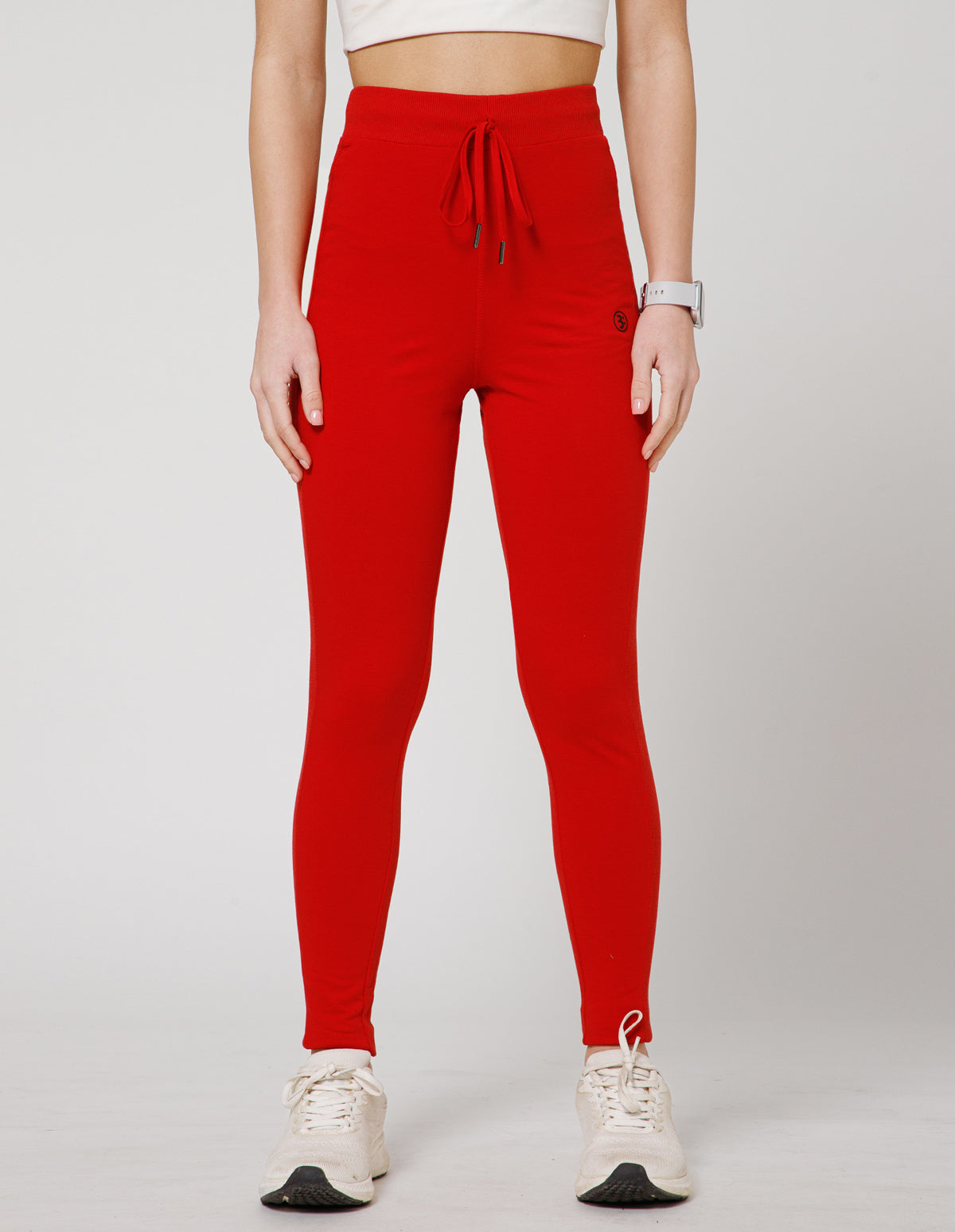 Women Super Soft Cotton-Rich Regular Fit Track Pants – Red(LL25)