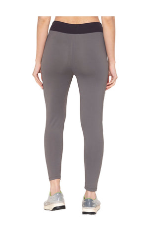 Bodyactive Dark Grey Melange Yoga Pants for Women