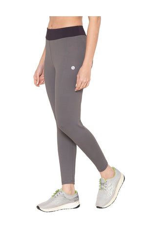 Bodyactive Dark Grey Melange Yoga Pants for Women