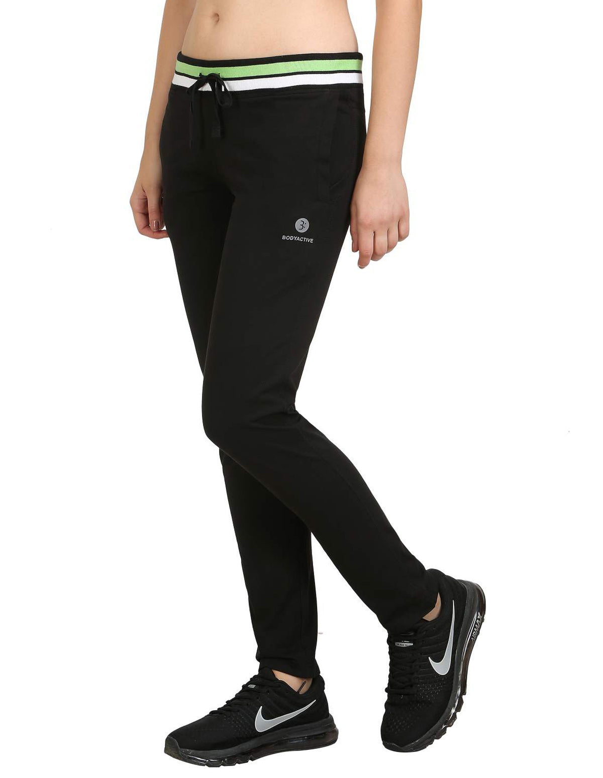 Bodyactive Women Black Trackpant-LL3-BLK