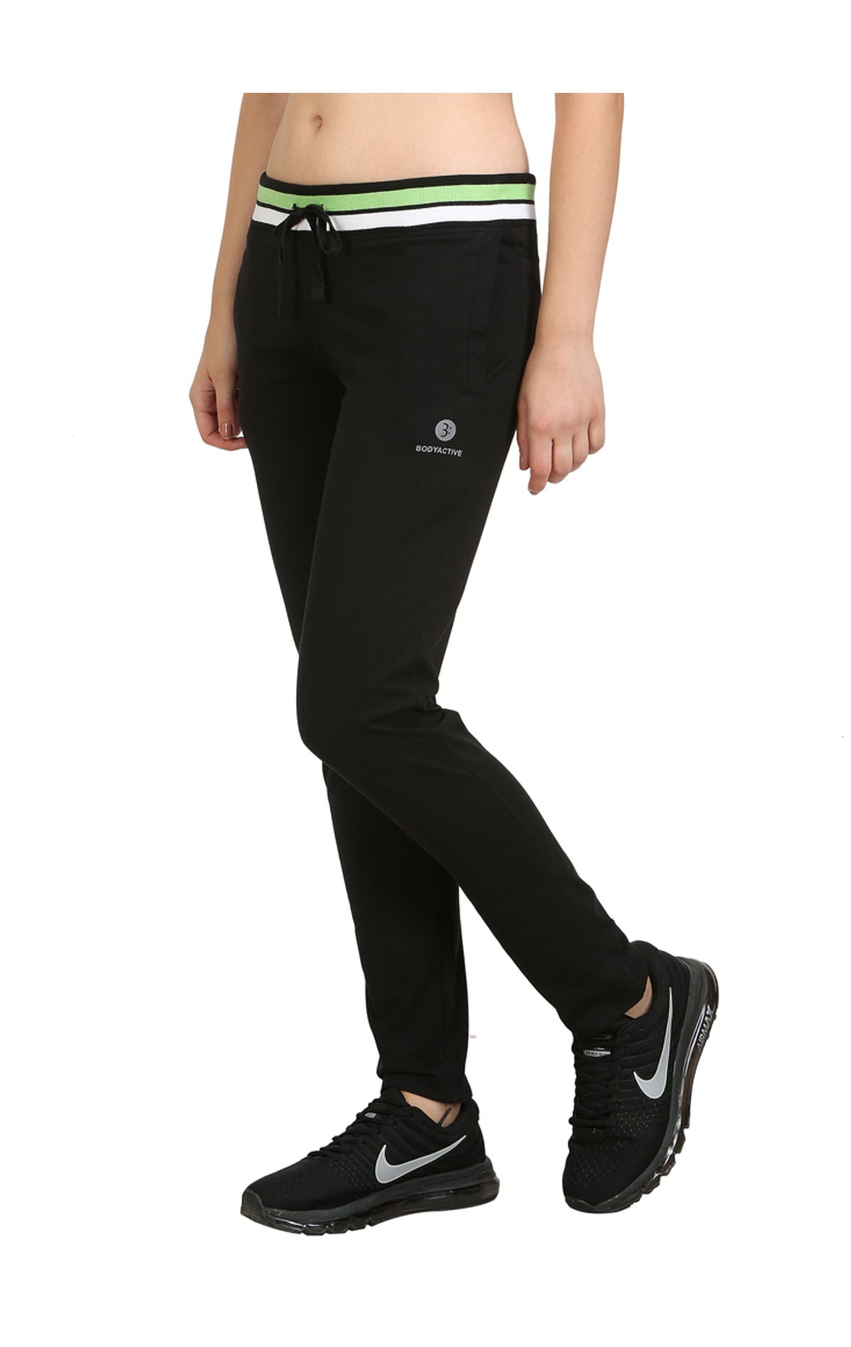 Bodyactive Women Black Trackpant-LL3-BLK