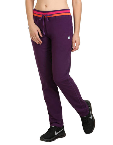 Bodyactive Women Dark Purple Trackpant-LL3-DPU