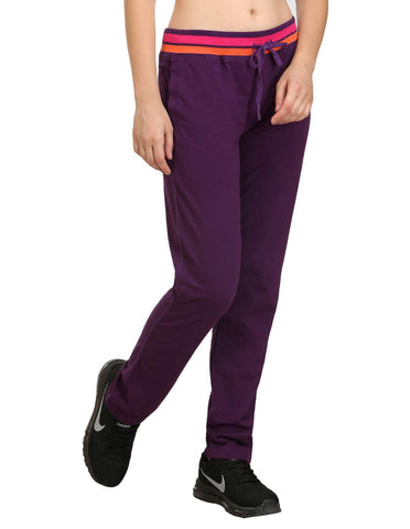 Bodyactive Women Dark Purple Trackpant-LL3-DPU
