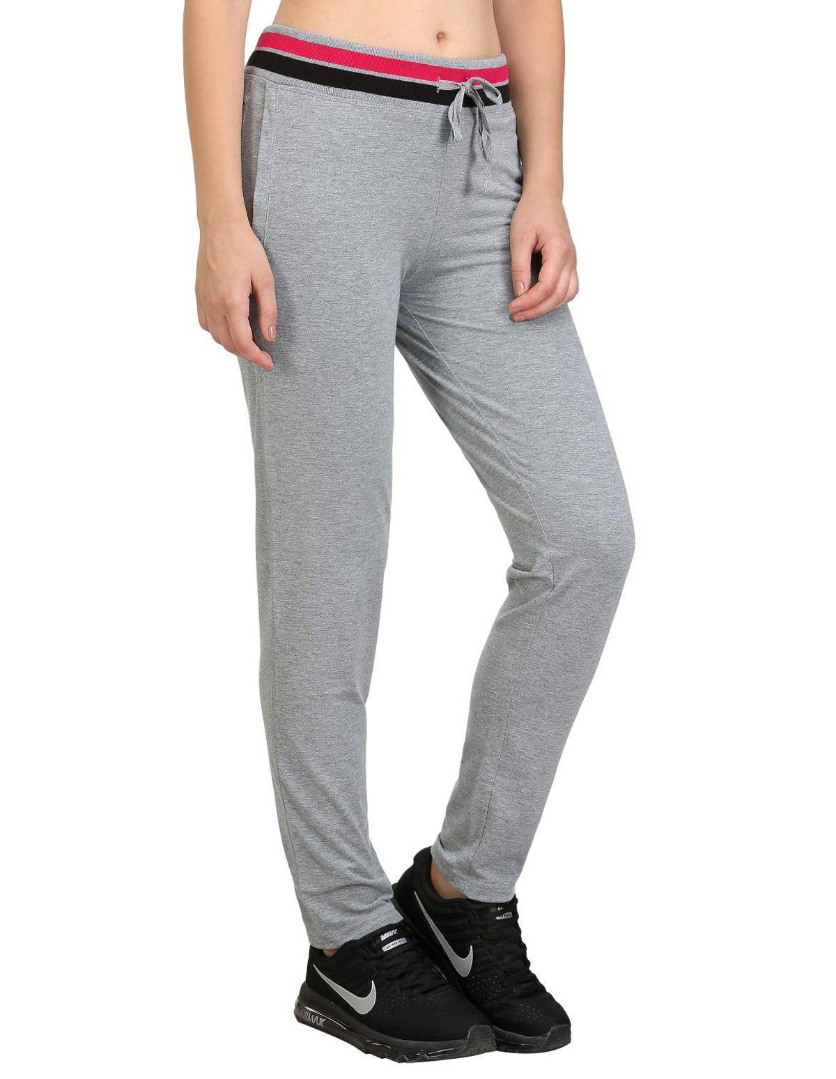 Bodyactive Women Grey Melange Trackpant-LL3-GRML