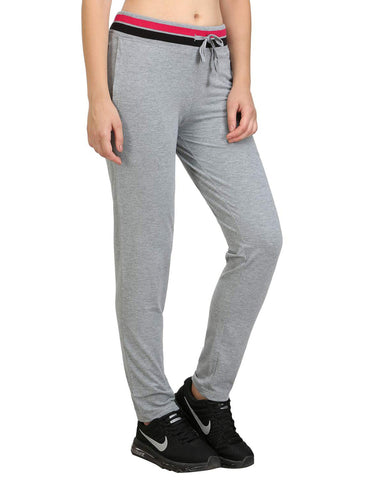 Bodyactive Women Grey Melange Trackpant-LL3-GRML