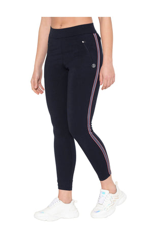 Bodyactive Women's Navy Solid Activewear Jogger Track Sweatpants-LL30-NVY