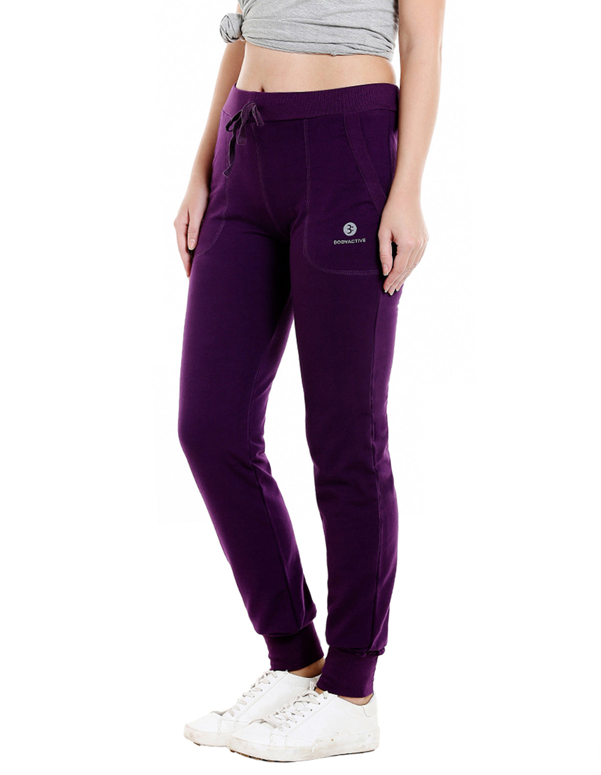 Bodyactive Women Dark Purple Trackpant-LL5-DPU